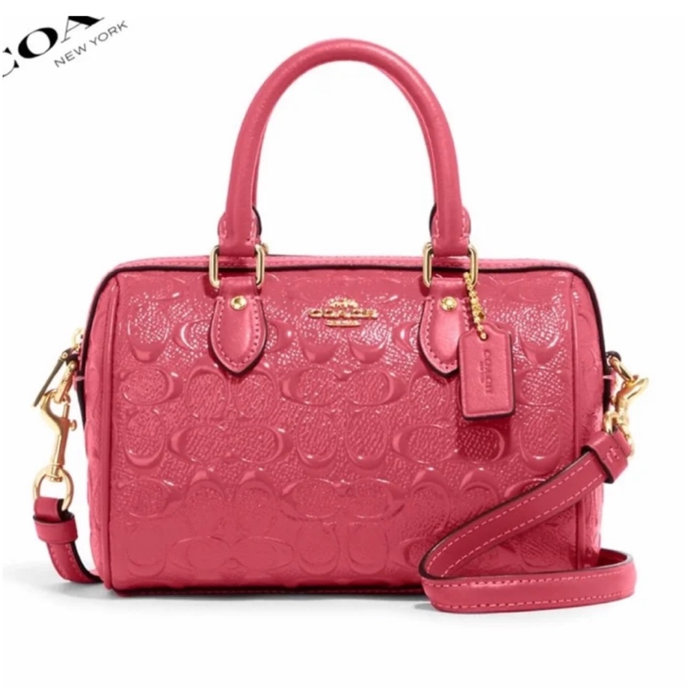 New COACH Mini Rowan Crossbody in Signature Leather